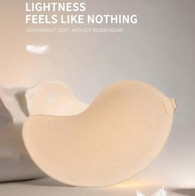 Adhesive Bra for Women, Backless and Strapless, Seamless Self-Adhesive Silicone Nipple Covers
