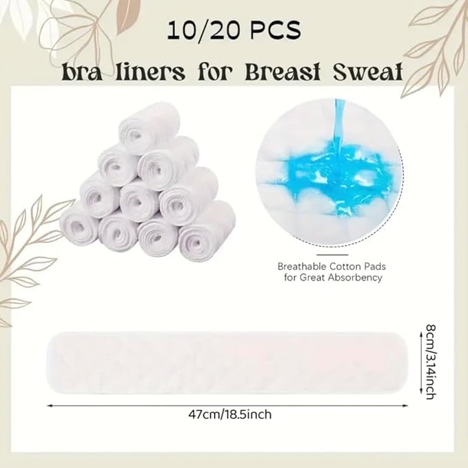 Thick Women's Sweat-Absorbing cotton Bra Pads (2 pcs)