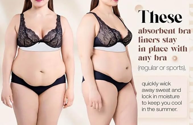 Thick Women's Sweat-Absorbing cotton Bra Pads (2 pcs)
