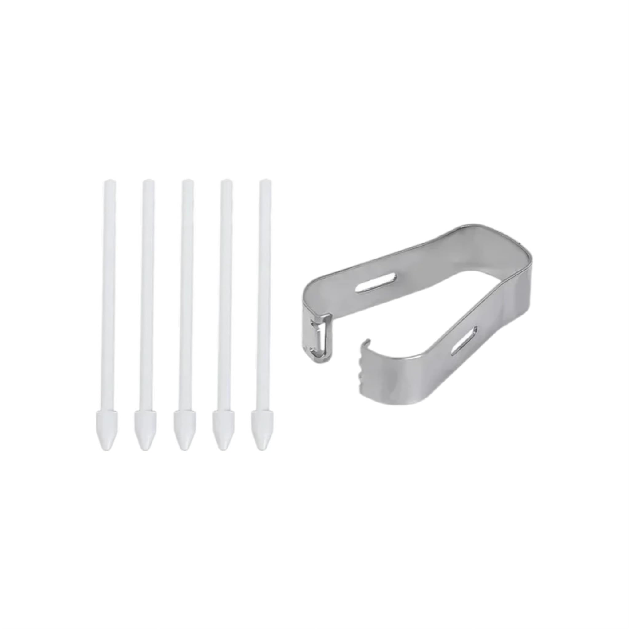 Touch Stylus S Pen Tips Replacement Nibs With Clip For Galaxy S24 S24 Ultra Tab S9 S9U S9FE S Pencil Metal Spare Nib (5 pcs)