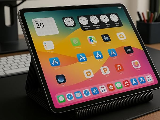ipad Stand suitable for iPad & Phones – Non-Slip Holder for Desk