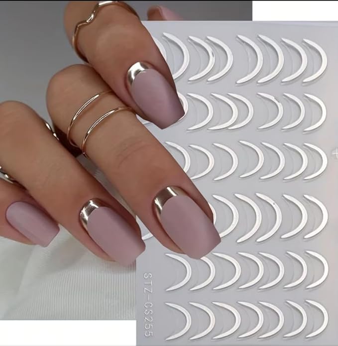 42pcs French Manicure Tip Guide Stickers