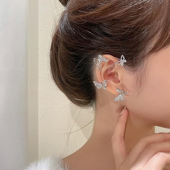 Shining Butterfly Ear Cuffs