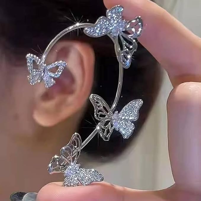 Shining Butterfly Ear Cuffs