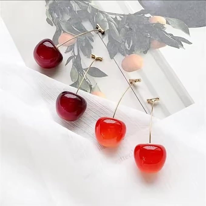 Sweet Cherry Drop Dangle Earrings,