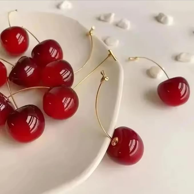Sweet Cherry Drop Dangle Earrings,