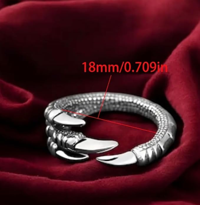 Gothic Adjustable Dragon Claw Ring