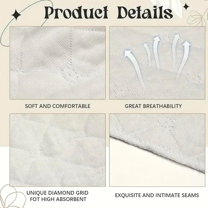 Thick Women's Sweat-Absorbing cotton Bra Pads (2 pcs)