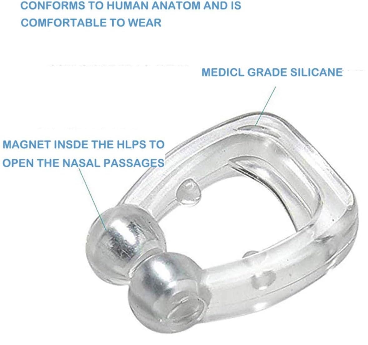 Silicone Magnetic Anti Snore Stop Snoring Nose Clip