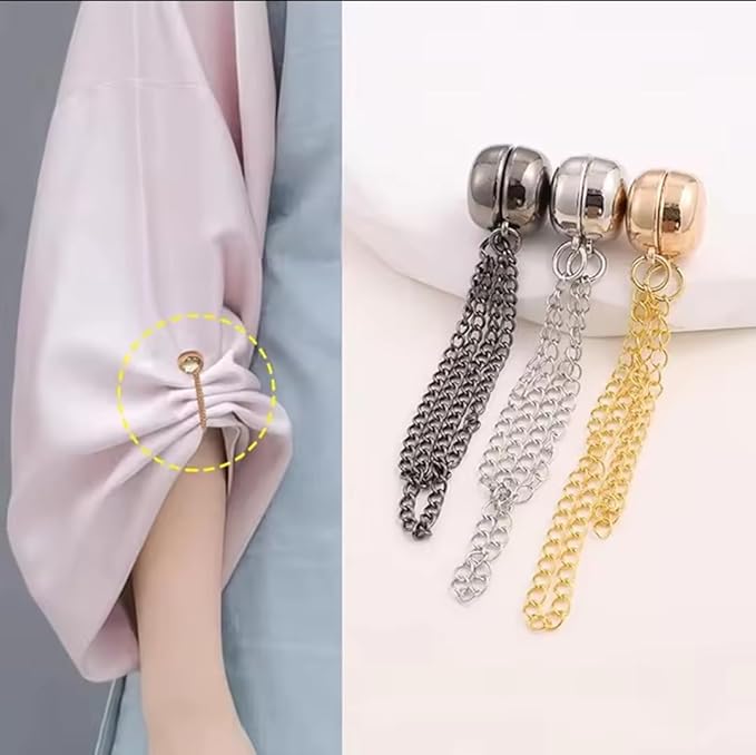 Magnetic Clothing Clips with Chain (2pcs)