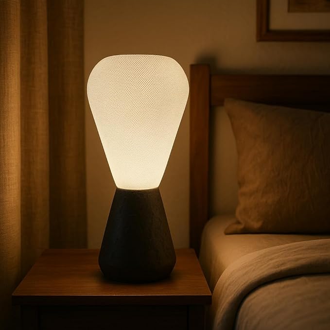 stone textured desk lamp
