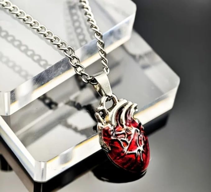 Anatomical Heart Pendant Necklace