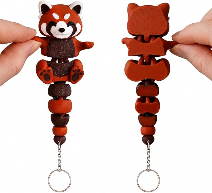 Cute Flexi Red Panda Keychain