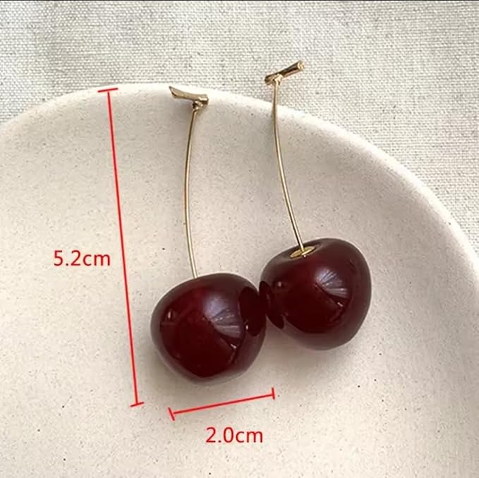 Sweet Cherry Drop Dangle Earrings,