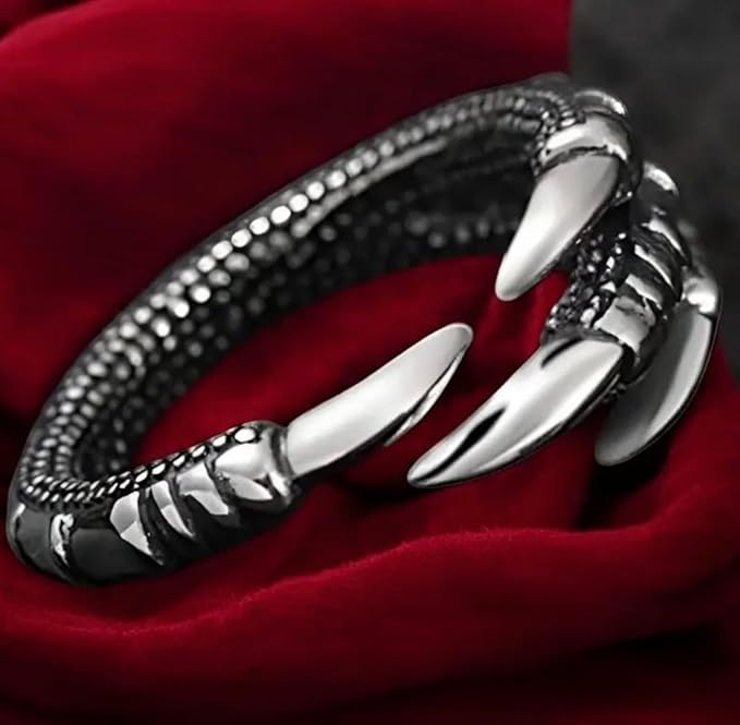 Gothic Adjustable Dragon Claw Ring