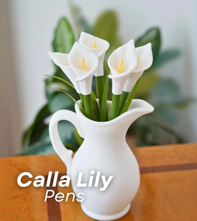 Calla Lily Flower Pens with Vase