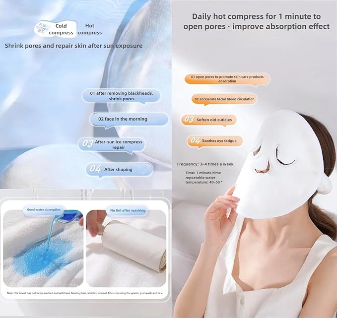 Hot & Cold Compress Face Towel Mask