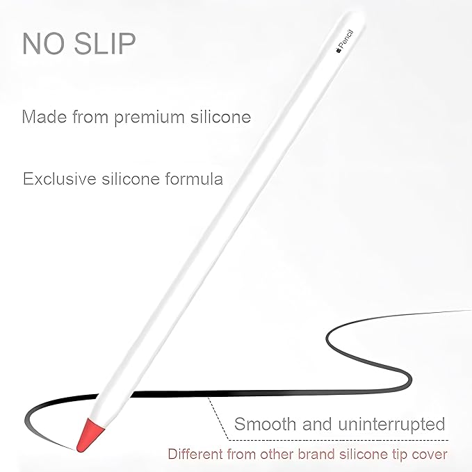 Replacement Pencil Tips for Apple Pencil 1st 2nd Generation iPencil (5 tips & 5 covers)
