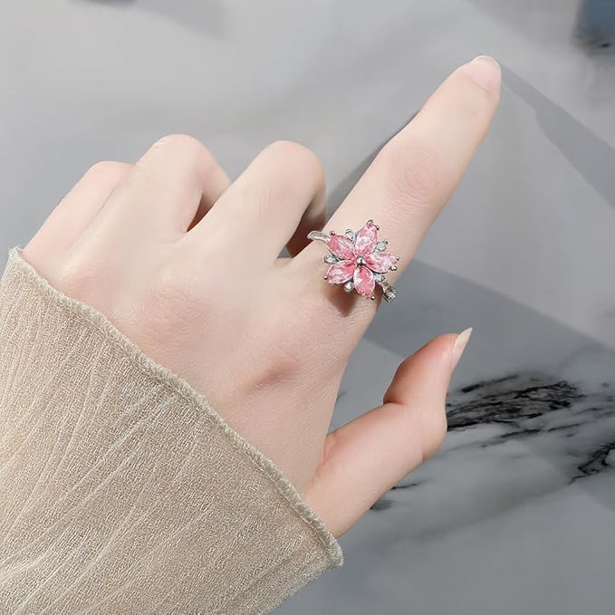 Vintage Dandelion Anxiety Ring