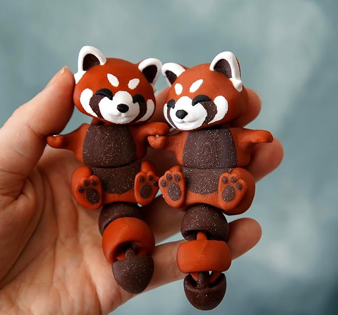 Cute Flexi Red Panda Keychain