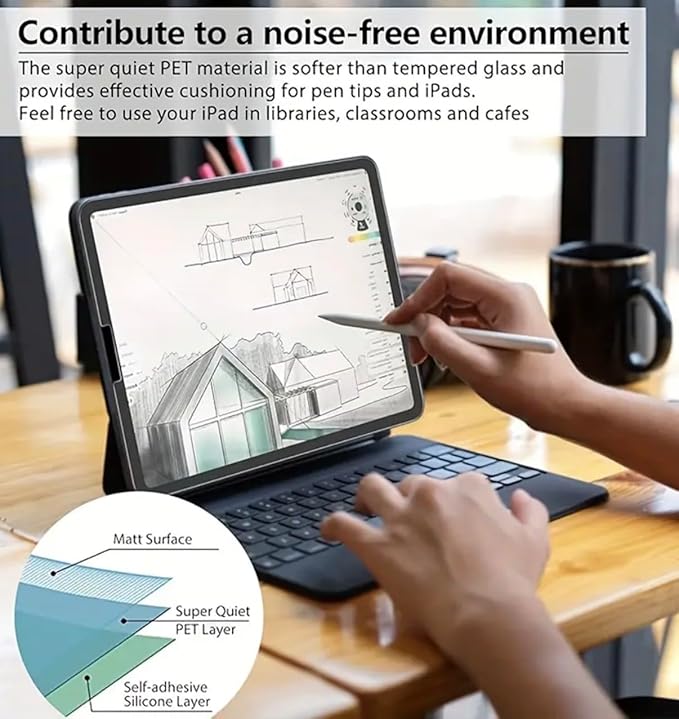 Paper Texture Screen Protector compatible with iPad Pro 11 inch