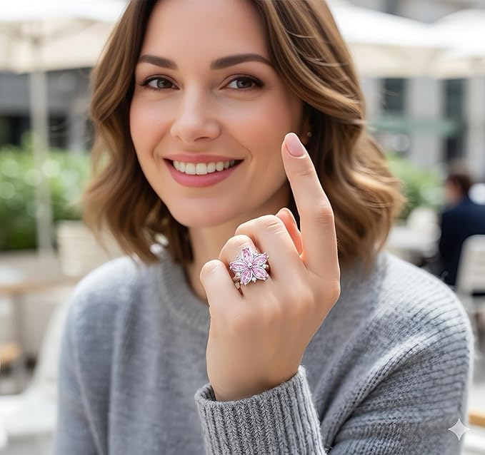 Vintage Dandelion Anxiety Ring