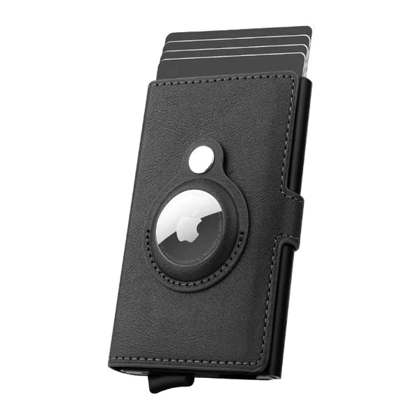 AirTag Wallet Credit Card Holder for Men, Leather RFID Blocking Credit Card Case