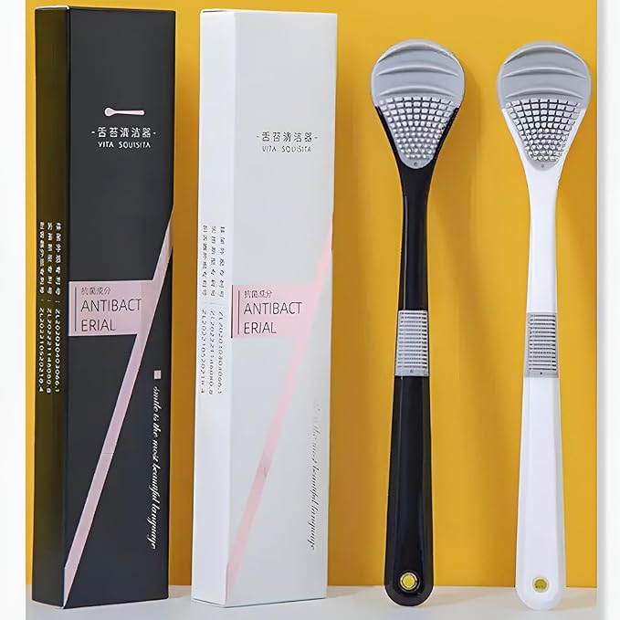 Tongue Cleaner Brush Reusable Oral Cleaning Scraper