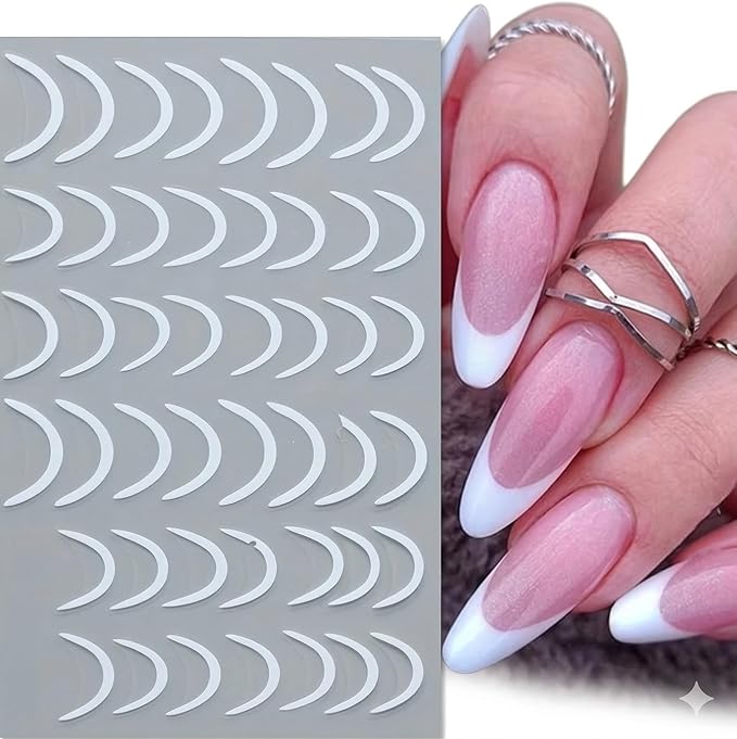 42pcs French Manicure Tip Guide Stickers