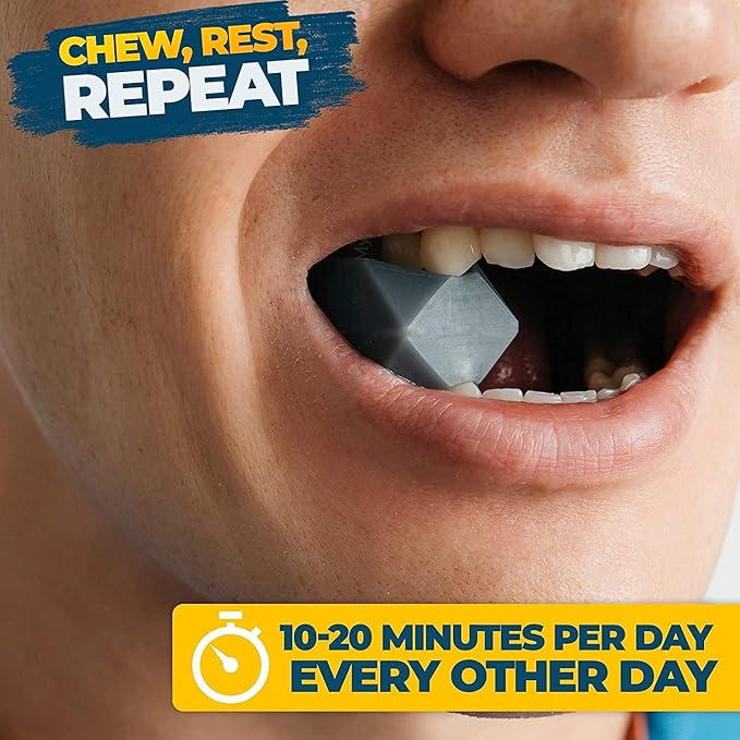 Jaw Exerciser for Men and Women - Jawline Double Chin Reducer Eliminator with 2 cases