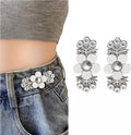 2 Pcs Floral Design Jean Waist Tightener