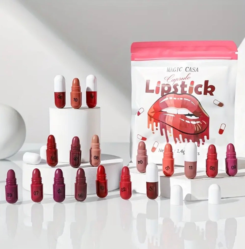 Magic Casa 18 Pcs Mini Capsule Lipstick Set