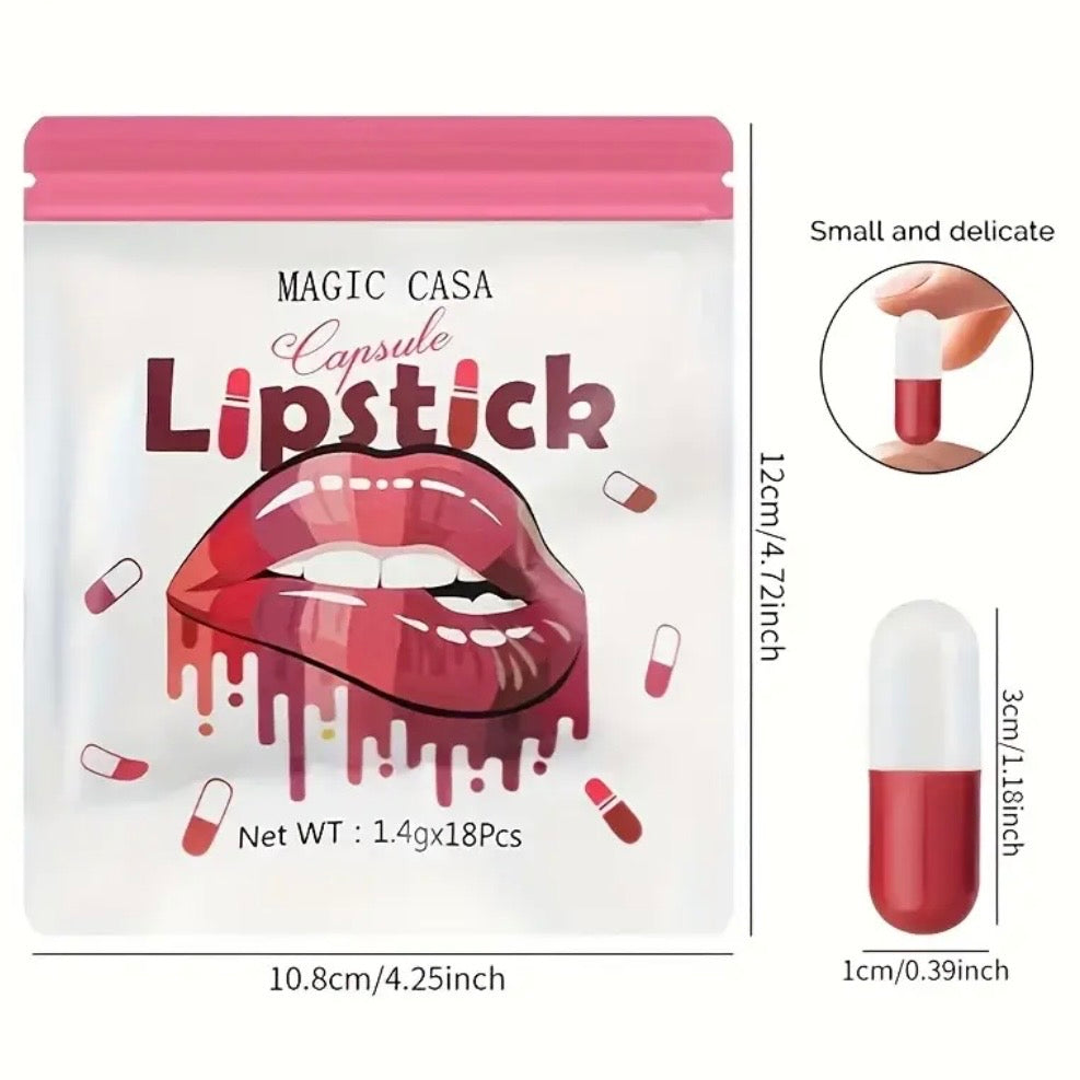 Magic Casa 18 Pcs Mini Capsule Lipstick Set