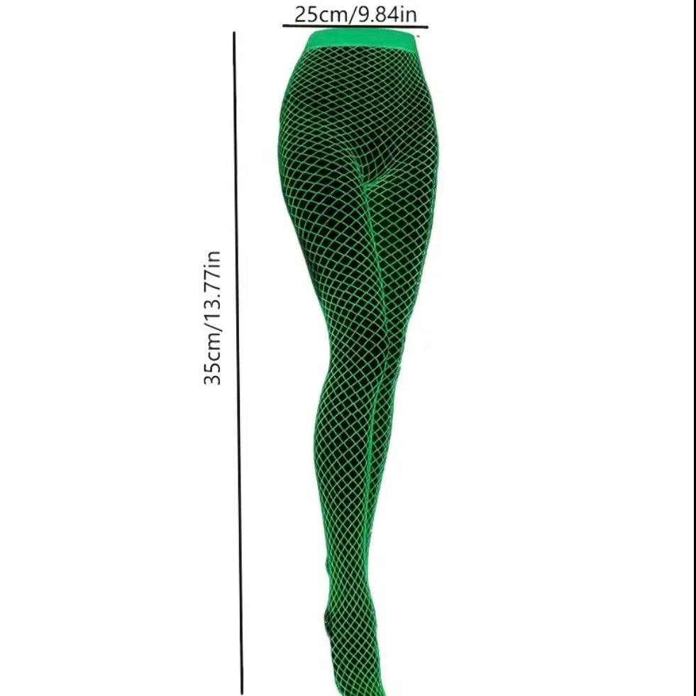 Glow-in-the-Dark Fishnet Tights