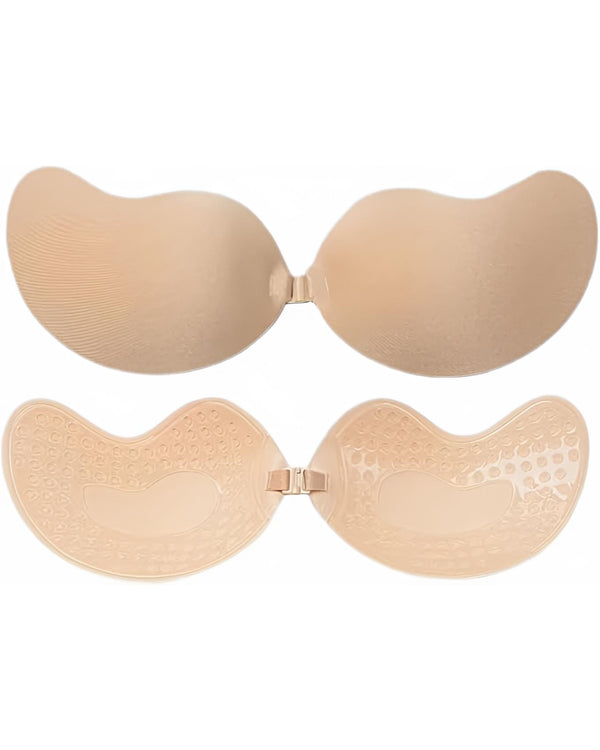 Adhesive Bra for Women, Backless and Strapless, Seamless Self-Adhesive Silicone Nipple Covers