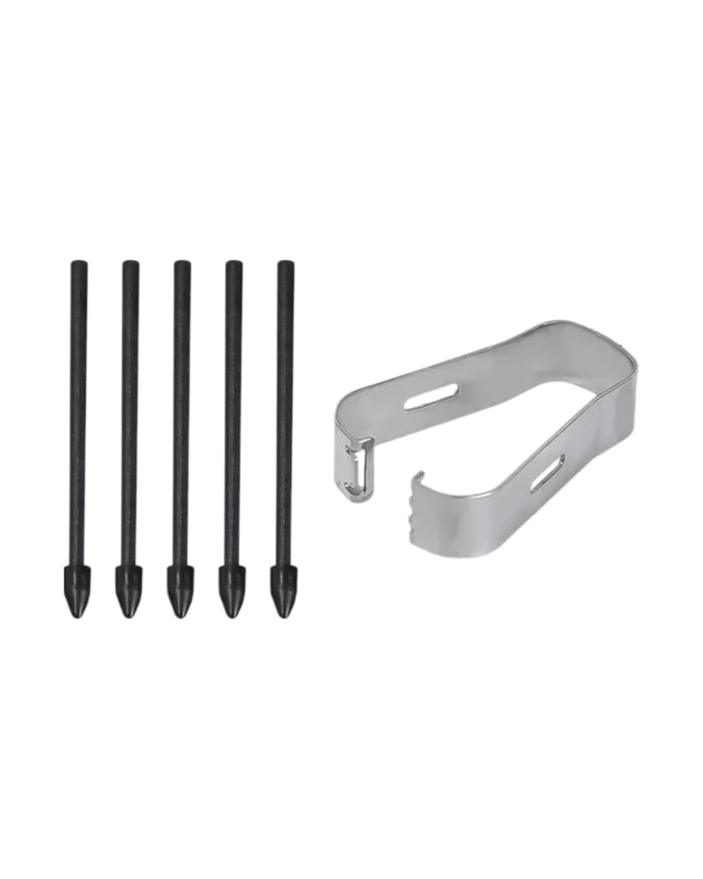 Touch Stylus S Pen Tips Replacement Nibs With Clip For Galaxy S24 S24 Ultra Tab S9 S9U S9FE S Pencil Metal Spare Nib (5 pcs)