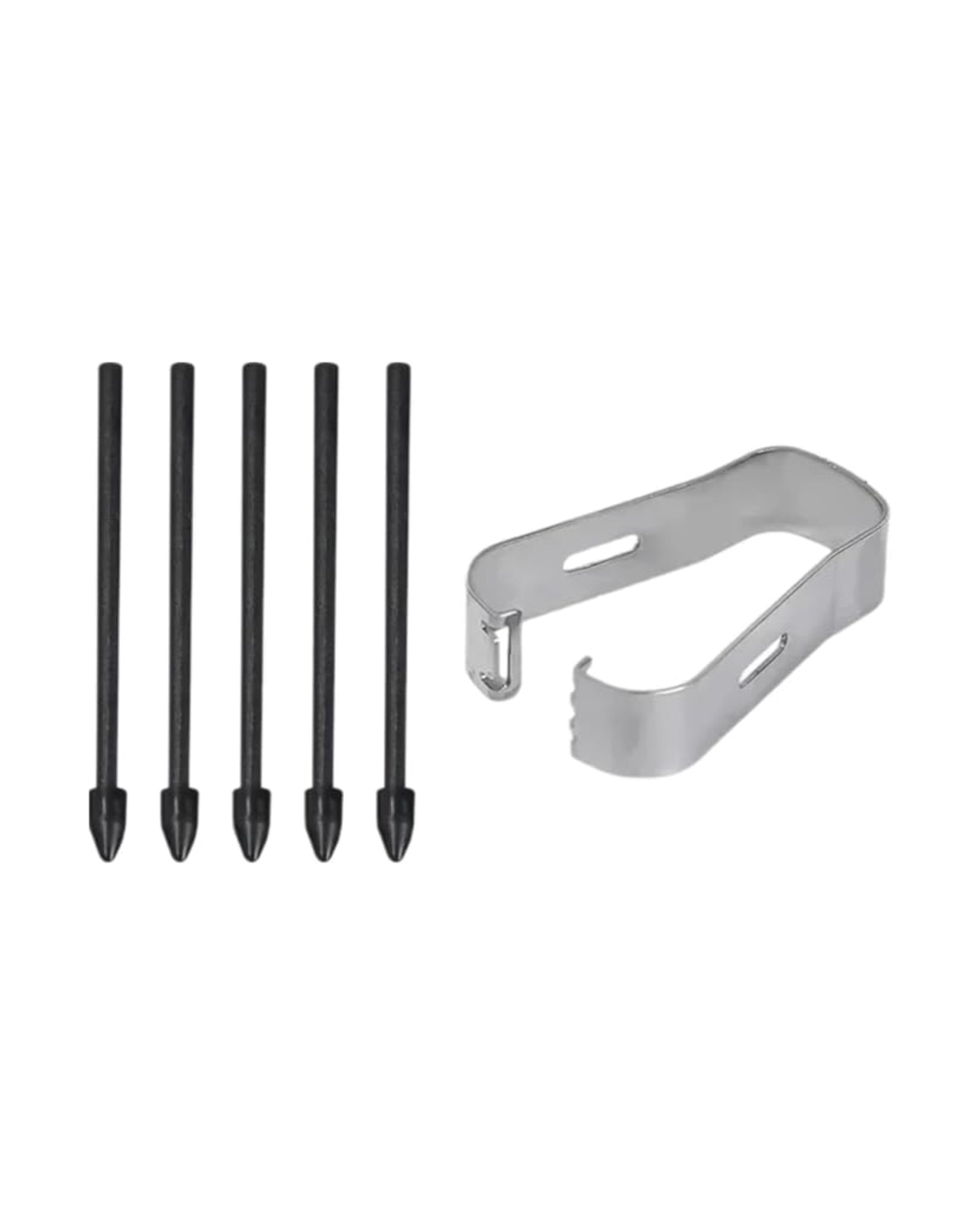 Touch Stylus S Pen Tips Replacement Nibs With Clip For Galaxy S24 S24 Ultra Tab S9 S9U S9FE S Pencil Metal Spare Nib (5 pcs)