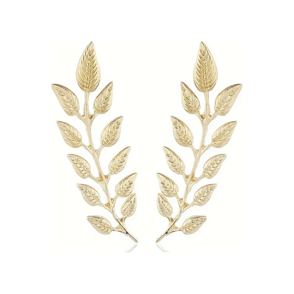 Metal Leaf Brooch Collar Pin