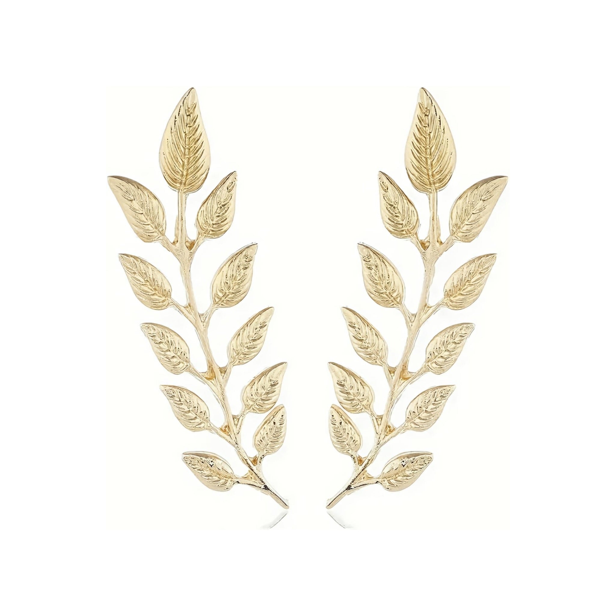 Metal Leaf Brooch Collar Pin
