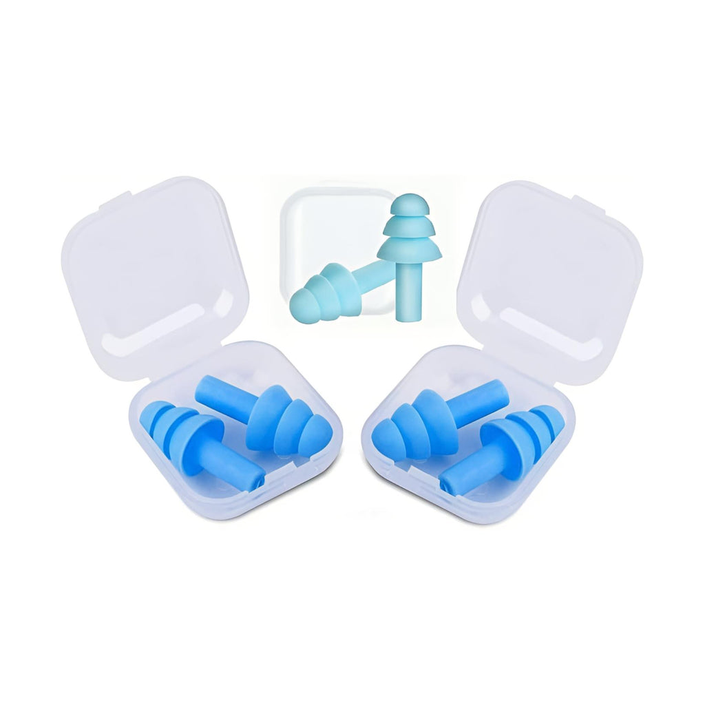 Medical Grade Soft Silicone Ear Plugs for Noise Reduction Sleeping Meditation Study Swimming Travel Earplugs Reusable (Pack of 3 Pairs)