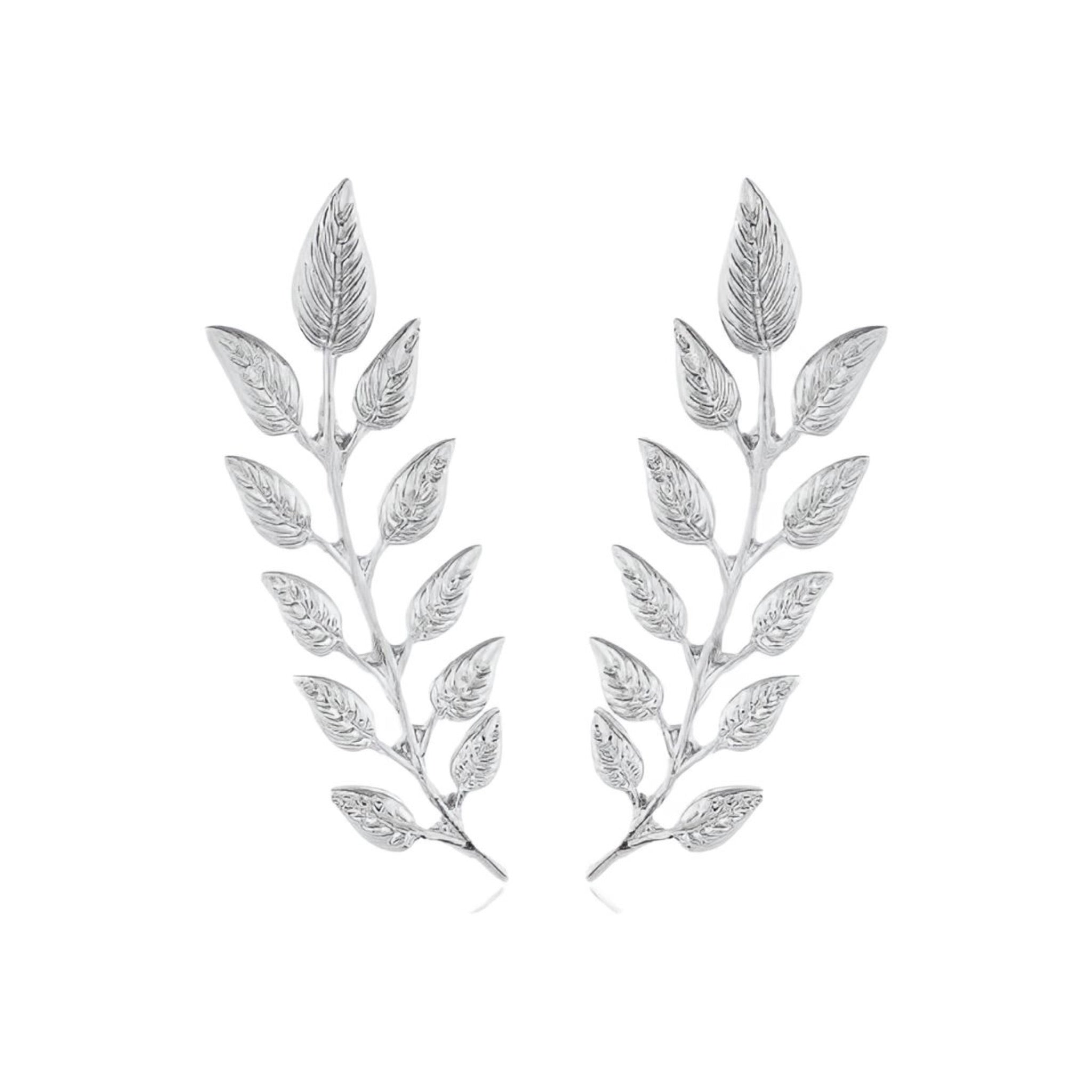 Metal Leaf Brooch Collar Pin