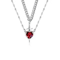 Heart and Sword Pendant Necklace Set