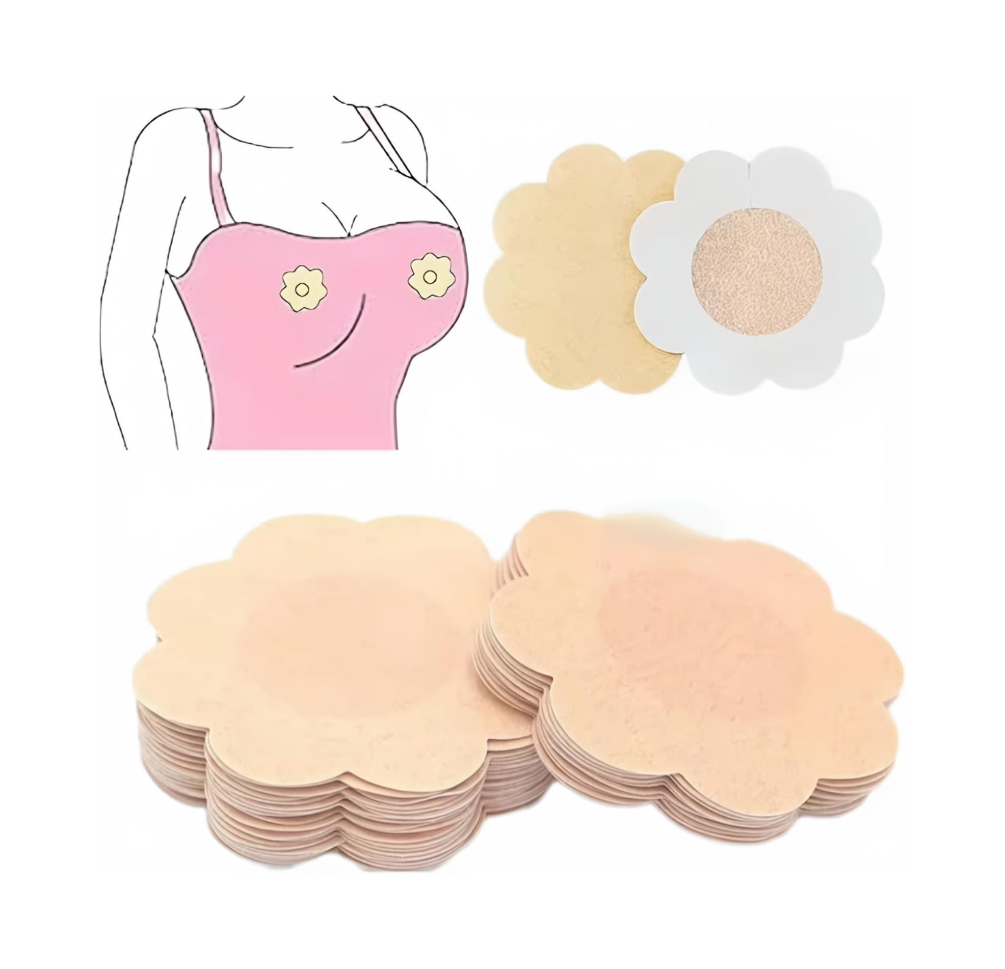 Cloth Nipple Cover Teat Hide Women Nipple Pasties Piece Breast Petals