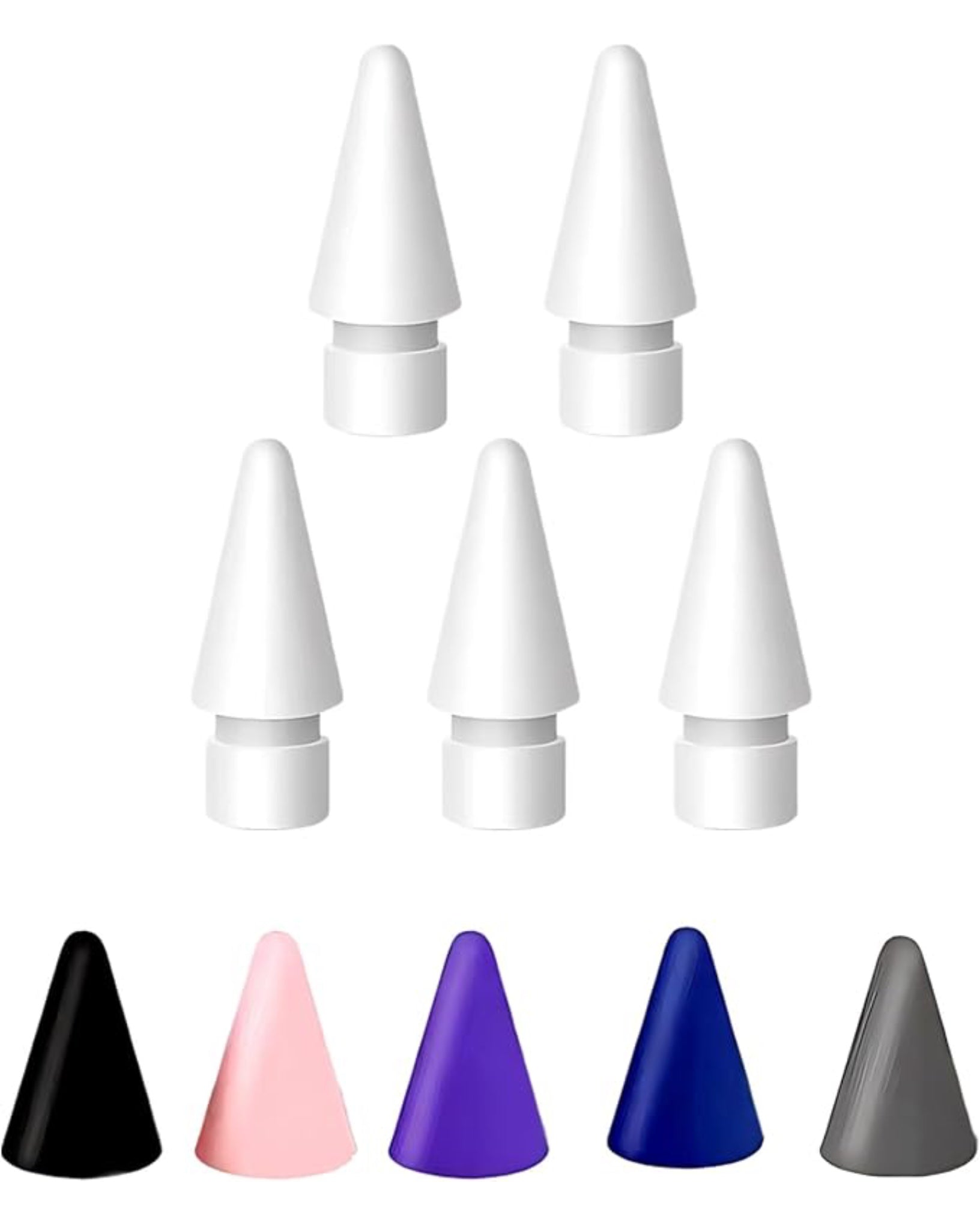 Replacement Pencil Tips for Apple Pencil 1st 2nd Generation iPencil (5 tips & 5 covers)
